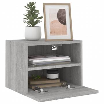 TV Wall Cabinet Grey Sonoma - Space Saving & Stylish Design