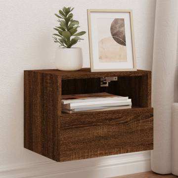 Brown Oak TV Wall Cabinet - Space Saving & Stylish Design