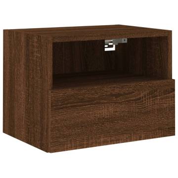 Brown Oak TV Wall Cabinet - Space Saving & Stylish Design