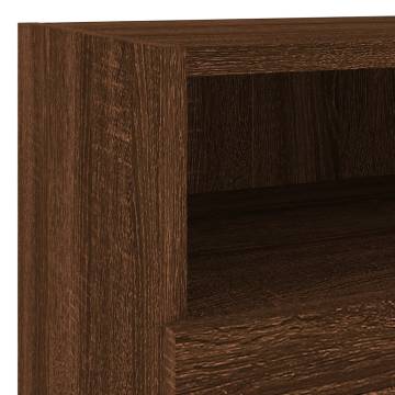 Brown Oak TV Wall Cabinet - Space Saving & Stylish Design