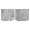 Stylish TV Wall Cabinets - 2 pcs Concrete Grey | HipoMarket