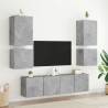 Stylish TV Wall Cabinets - 2 pcs Concrete Grey | HipoMarket