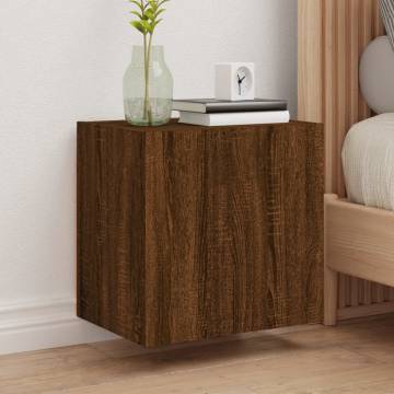 Brown Oak TV Wall Cabinet - Stylish & Space-Saving Design