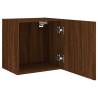 Brown Oak TV Wall Cabinet - Stylish & Space-Saving Design