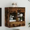 TV Wall Cabinet with LED Lights Smoked Oak 58.5x30x60.5 cm Colour smoked oak Quantity in Package 1 Width 58.5 cm 