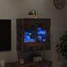 TV Wall Cabinet with LED Lights - Smoked Oak, 58.5x30x60.5 cm