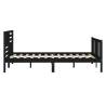 Black Solid Wood Bed Frame 140x190 cm | Hipo Market