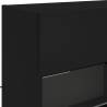 Modern Black TV Wall Cabinet with LED Lights - 98.5x30x60.5 cm