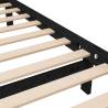 Black Solid Wood Bed Frame 140x190 cm | Hipo Market