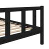 Black Solid Wood Bed Frame 140x190 cm | Hipo Market