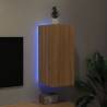 TV Wall Cabinet with LED Lights - Sonoma Oak | HipoMarket