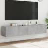 TV Wall Cabinets with LED Lights 2 pcs Concrete Grey 80x35x31 cm Colour concrete grey Size 80 x 35 x 31 cm Quantity in Package 2 