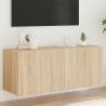 TV Wall Cabinet with LED Lights Sonoma Oak 100x35x41 cm Colour sonoma oak Quantity in Package 1 Height 41 cm Width 100 cm 