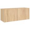 LED TV Wall Cabinet Sonoma Oak - Modern 100x35x41 cm