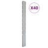 Garden Fence Posts 40 pcs Silver 220 cm Galvanised Steel Size 220 cm Quantity in Package 40 