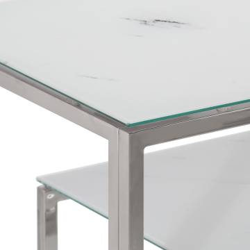 Elegant Silver Stainless Steel Console Table | Hipo Market