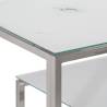 Elegant Silver Stainless Steel Console Table | Hipo Market