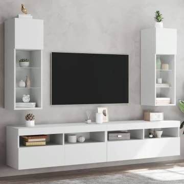 Stylish LED TV Cabinets 2 pcs White | Hipomarket UK