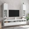 TV Cabinets with LED Lights 2 pcs White 30.5x30x102 cm Colour white Quantity in Package 2 Height 102 cm Width 30.5 cm 