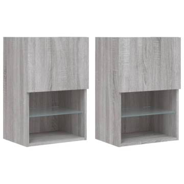 LED TV Cabinets 2 pcs Grey Sonoma | Stylish & Practical Design