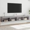 TV Cabinets with LED Lights 2 pcs Grey Sonoma 100x30x30 cm Colour grey sonoma Quantity in Package 2 Width 100 cm 