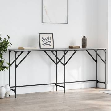 Stylish Grey Sonoma Console Table - 180x29x75 cm