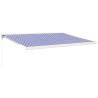 Blue & White Retractable Awning 4.5x3m | Durable Design