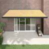 Retractable Awning Yellow and White 4x3 m Fabric and Aluminium Colour yellow and white (black frame) Size 4 x 3 m Quantity in Package 1 