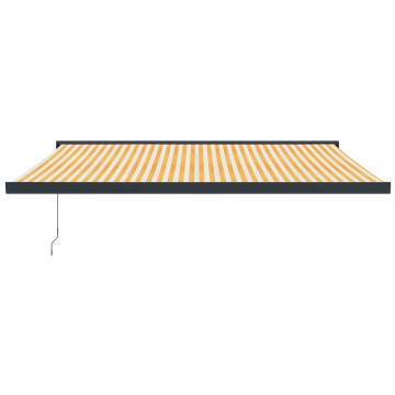 Retractable Awning Yellow & White 4x3m - Durable & Stylish