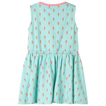 Kids' Dress with Drawstring Light Mint 104 - Hipo Market