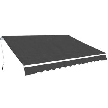 Folding Awning 500cm Manual Operation - Anthracite | Hipo Market