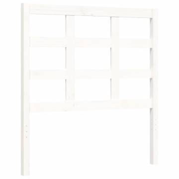 Stylish White Small Single Bed Frame with Headboard