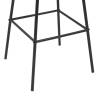 Bar Stools Set of 6 - Black Solid Pinewood & Steel