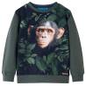 Kids' Sweatshirt Dark Khaki 128 Colour dark khaki Size 128 (7-8y) 