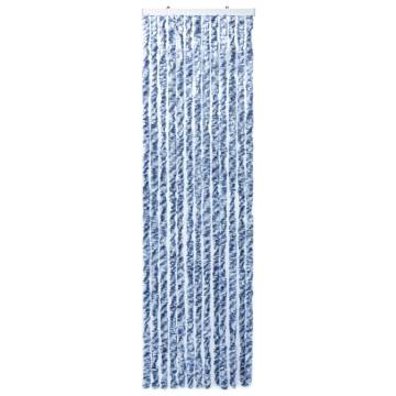 Insect Curtain Blue & White 56x200 cm Chenille | Hipomarket