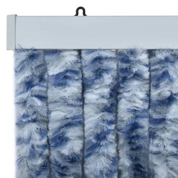 Insect Curtain Blue & White 56x200 cm Chenille | Hipomarket