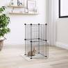 8-Panel Pet Cage with Door Black 35x35 cm Steel Size 1.5 cm Model 8-panel with door 