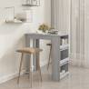 Bar Table with Storage Rack Grey Sonoma 102x50x103.5cm Engineered Wood Colour grey sonoma Quantity in Package 1 