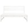 Stylish Garden Middle Sofas - 2 pcs White Solid Wood