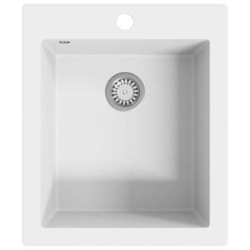 Granite Cream White Overmount Kitchen Sink - Single Basin