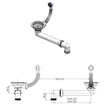 Granite Cream White Overmount Kitchen Sink - Single Basin