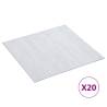 Self-adhesive Flooring Planks 20 pcs PVC 1.86 m² White Colour white Number of 1 