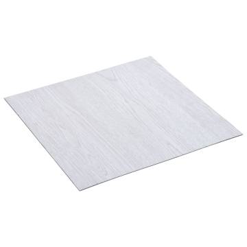 Self-adhesive PVC Flooring Planks - 20 pcs in White | HipoMarket