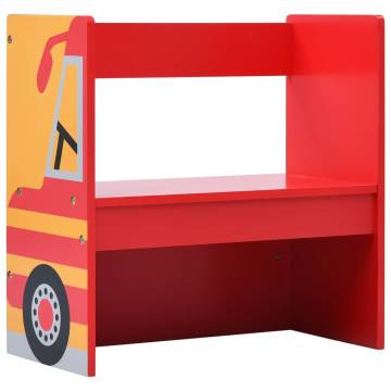 3 Piece Kids Fire Truck Chair Table Set - Fun & Functional