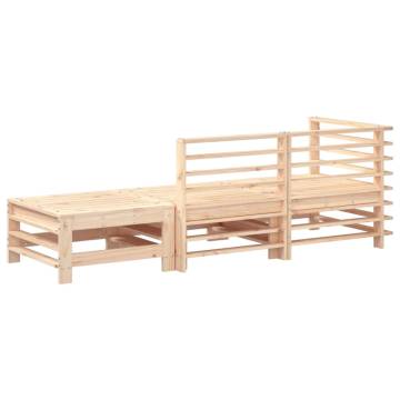 3 Piece Garden Lounge Set - Solid Wood Pine | Hipomarket