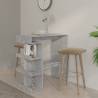 Bar Table with Storage Rack Concrete Grey 100x50x101.5cm Engineered Wood Colour concrete grey Quantity in Package 1 