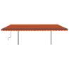 Manual Retractable Awning 6x3m - Orange & Brown | HipoMarket