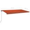 Manual Retractable Awning 6x3m - Orange & Brown | HipoMarket