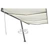 Manual Retractable Awning with LED | 600x300 cm Cream