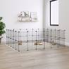 44-Panel Pet Cage with Door Black 35x35 cm Steel Size 4.3 cm Model 44-panel with door 